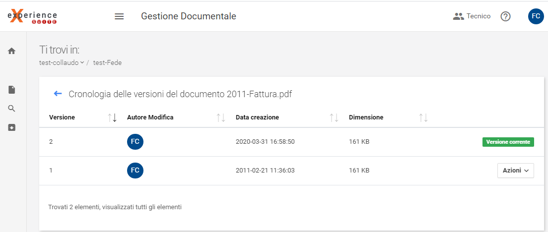 Versionamento dei documenti